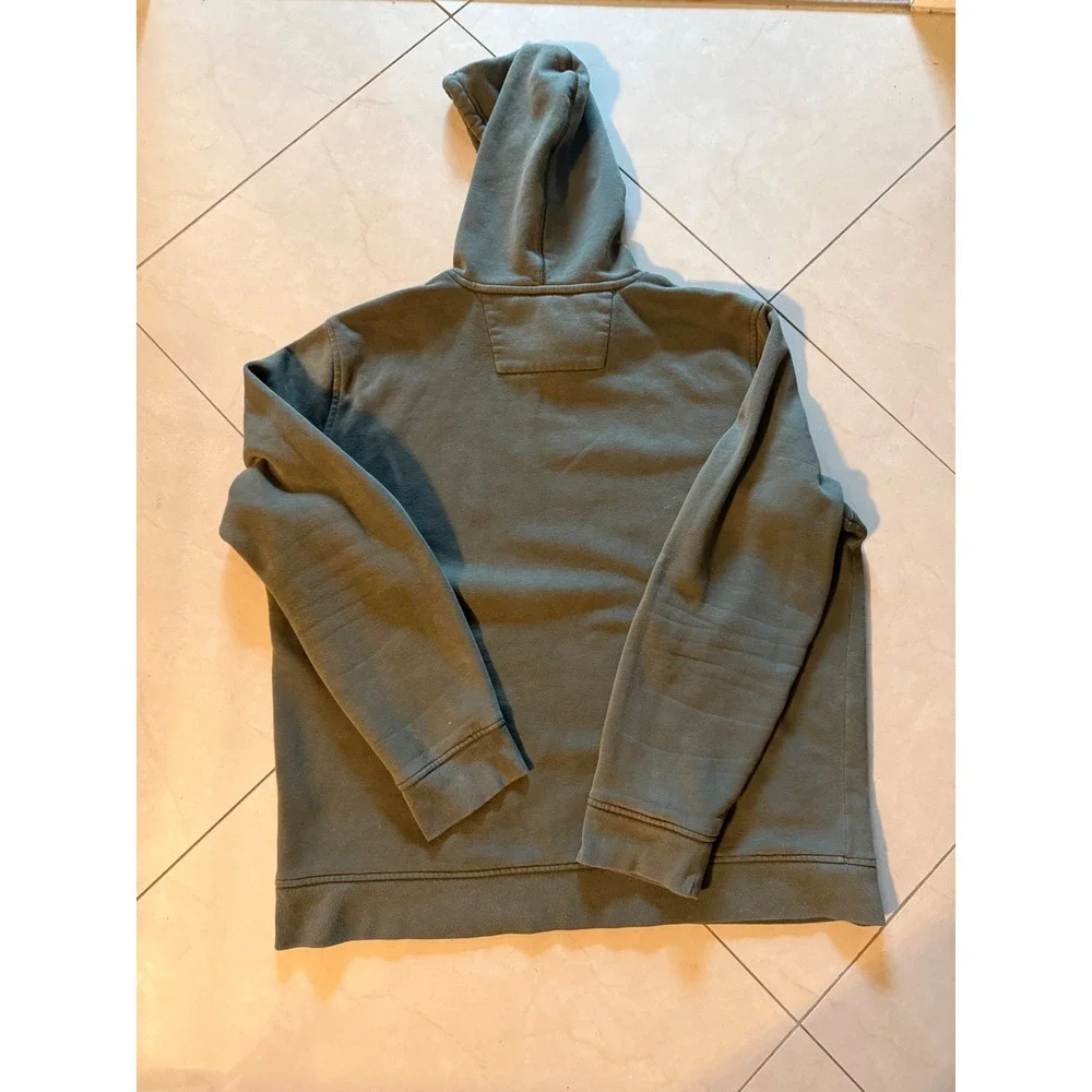 Banana Republic Mens Elephant Graphic Hoodie‎ Olive Green Fleece Sweatshirt L